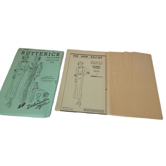 Vintage 1920s Butterick Pattern New Delton Delineator Style 5864 Uncut - Picture 1 of 7